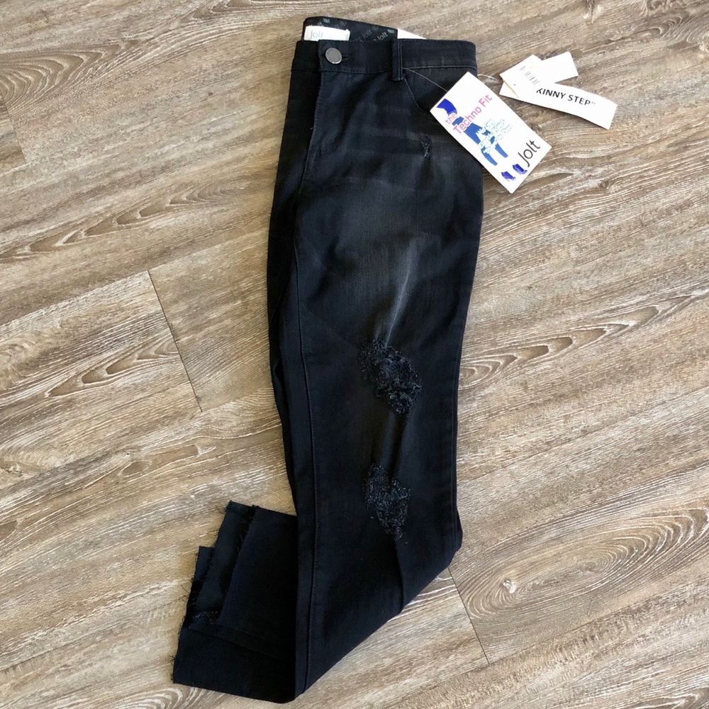 Jolt Black Skinny Ankle Jeans
